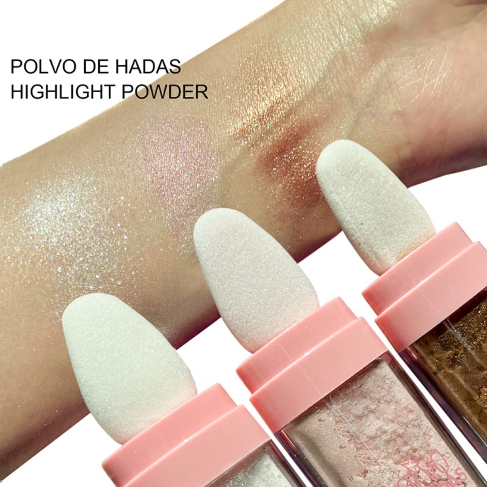 NLLNT Three-dimensional Fairy Highlight Patting Powder Stick Polvo De Hadas Highlighter Natural Shimmer Glitter Bronzer And Highlighter