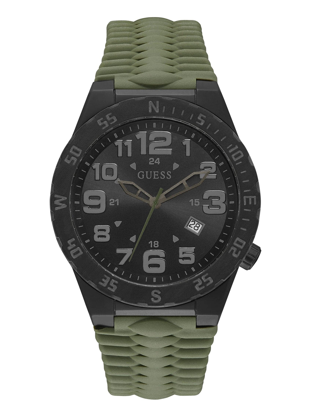 GUESS Textured Silicone Watch
