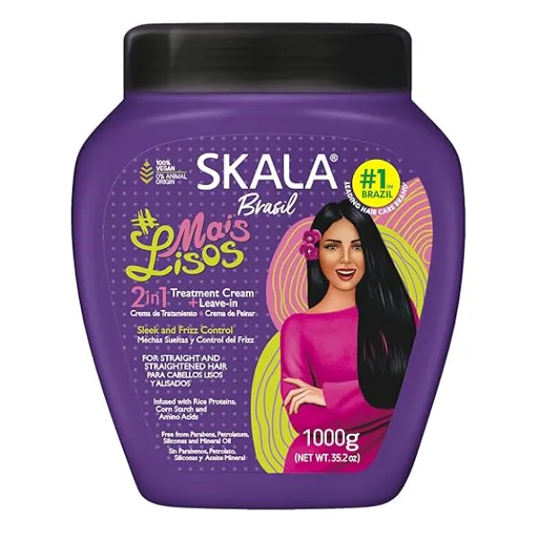 SKALA Mais Lisos Hair Type 1A Hydrate Waves, Anti Frizz 2 IN 1 Conditioning Treatment and Combing Cream