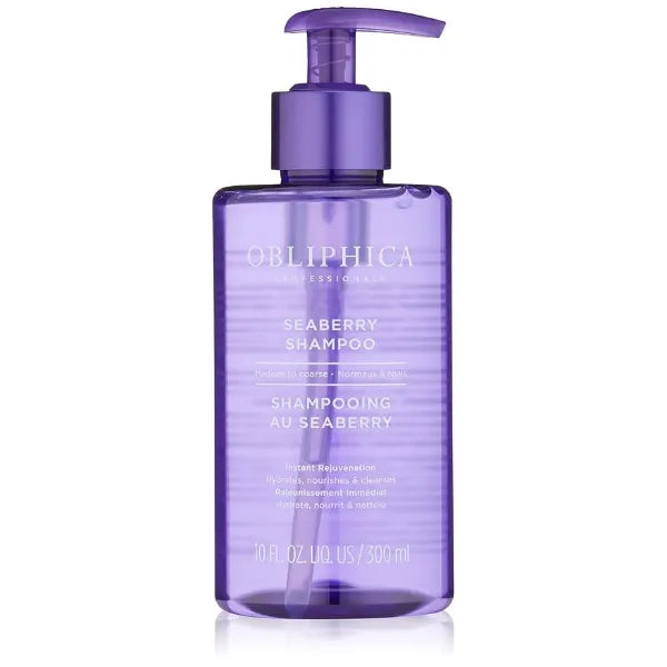 Obliphica Seaberry Shampoo for Fine to Medium Hair Vitamins and Omegas for Frizz Free, Nourished, and Damaged Repaired Hair Hair Mask & Treatment for Dry Hair and Growth 10 Fl Oz