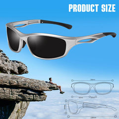 Joopin Polarized Sports Sunglasses for Men Women Driving Cycling Running Fishing Glasses UV400 Protection Wrap Around Shades Lenses