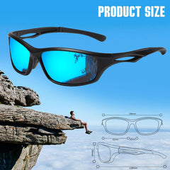 Joopin Polarized Sports Sunglasses for Men Women Driving Cycling Running Fishing Glasses UV400 Protection Wrap Around Shades Lenses
