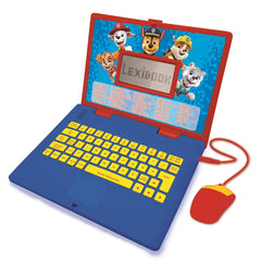 Lexibook Paw Patrol - Educational and Bilingual Laptop German/English - Toy for Child Kid (Boys & Girls) 124 Activities, Learn Play Games and Music with Chase Marshall - Red/Blue