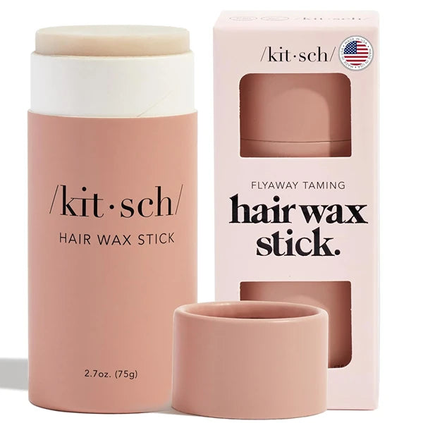 Kitsch Hair Wax Stick for Women & Men - Anti-Frizz and Fly Away Hair Tamer, No Residue Hair Finishing Stick | All Day Hold Styling Product | Stocking Stuffers for Teen Girls - 2.7 oz