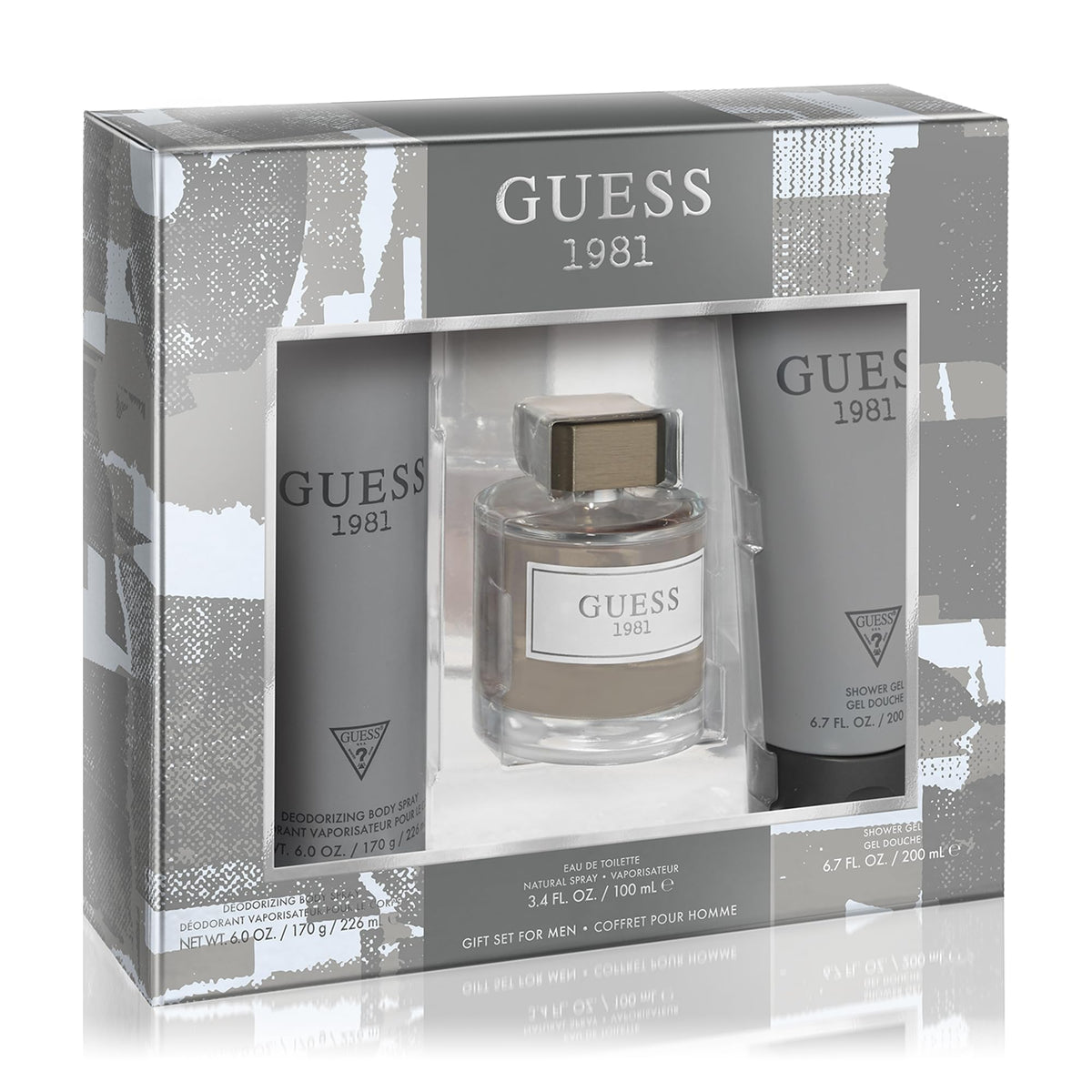 Guess 1981 For Men Set Edt 100Ml+ Sg 200Ml + Body Sray 226Ml (2023) Transparent/Combination