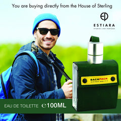 Backpack Green Pour Homme for Men, Eau De Toilette, 100ml for Him, by Estiara from The House of Sterling