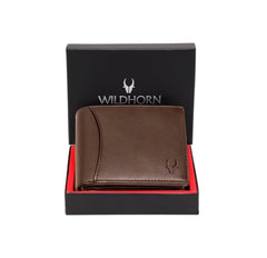 WildHorn Men Leather Wallet for Men Men's Wallet - Brown
