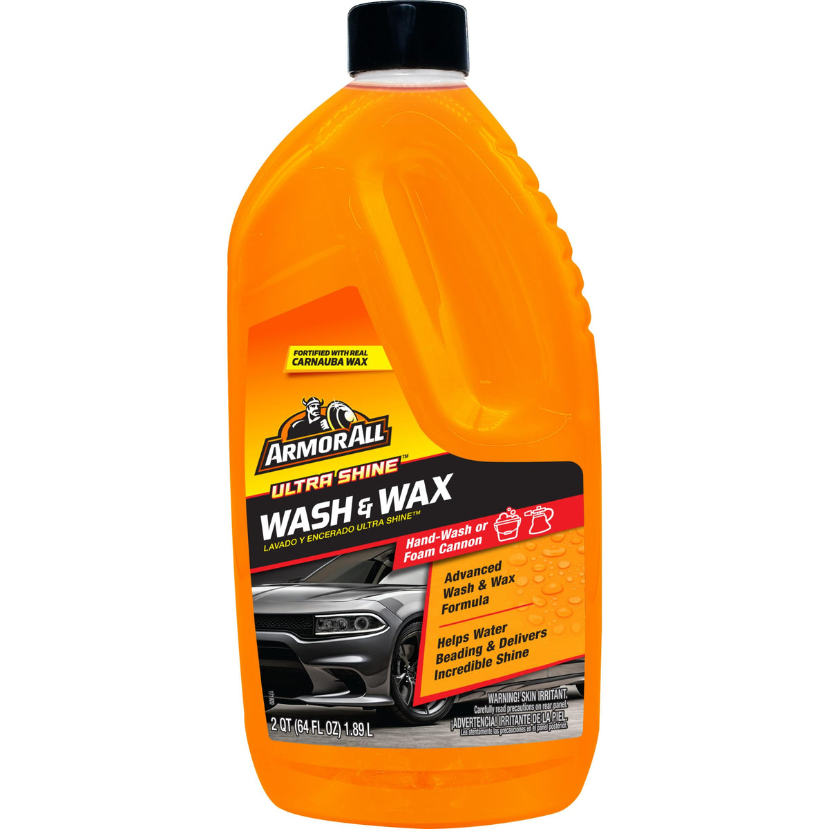 ARMOR ALL Ultra Wash Wax 64 Oz 10346, Orange, Car Wash Wax, 10346, 1 Piece