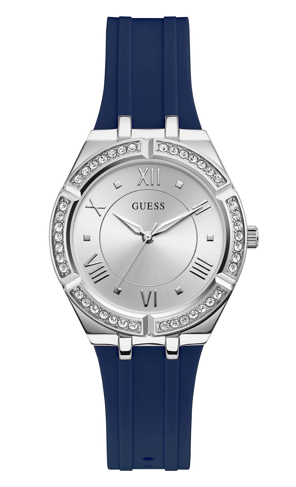 Guess Womens Quartz Watch, Analog Display And Silicone Strap Gw0034L1