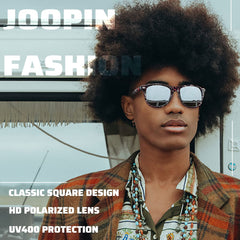 Joopin Polarized Sunglasses Men Women, Classic Square Sun Glasses 100% UV Protection Driving Fishing