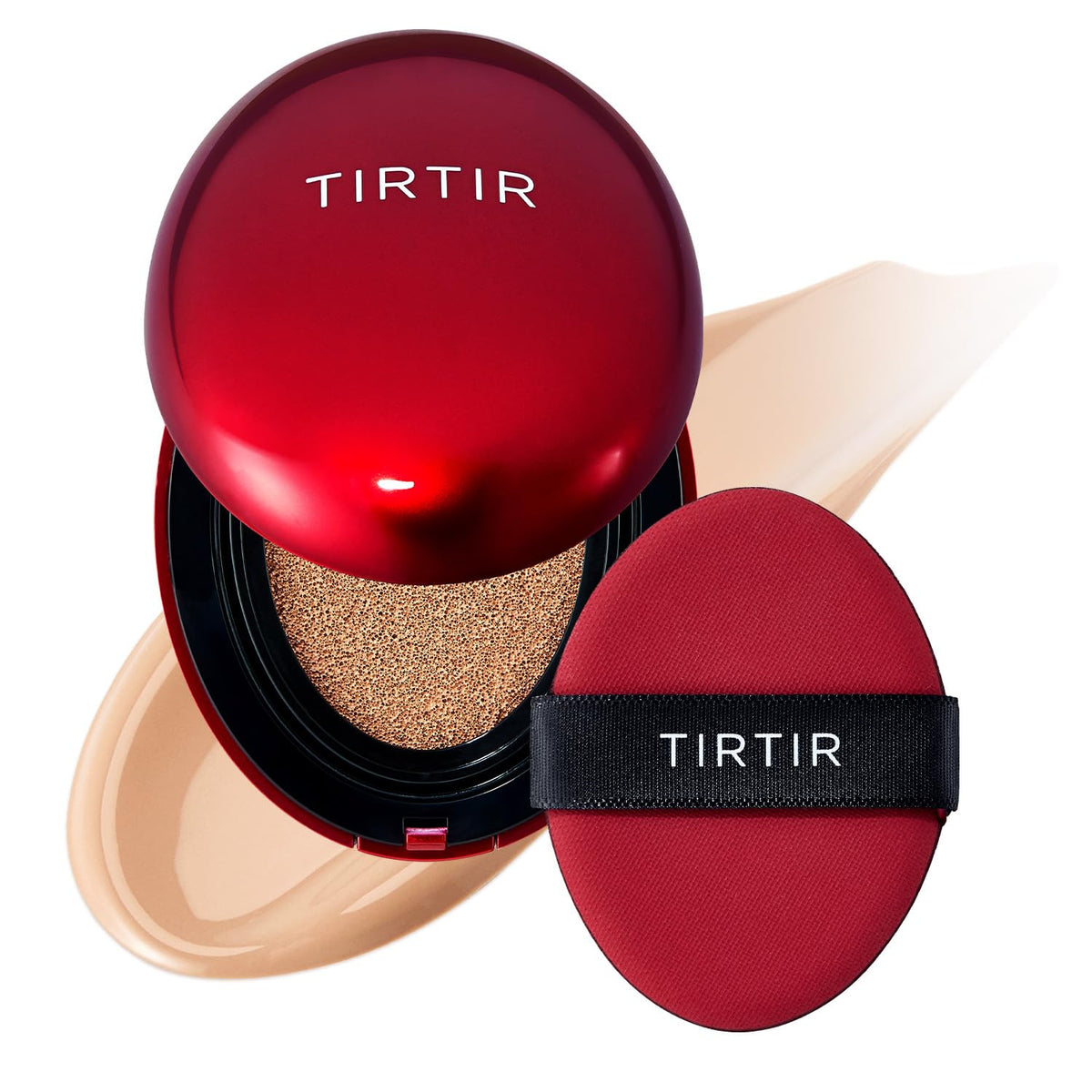 TIRTIR Mask Fit Red Cushion Foundation | Japan's No.1 Choice for Glass skin, Long-Lasting, Lightweight, Buildable Coverage, Semi-Matte (24N Latte, 0.63 Fl Oz (Pack of 1))