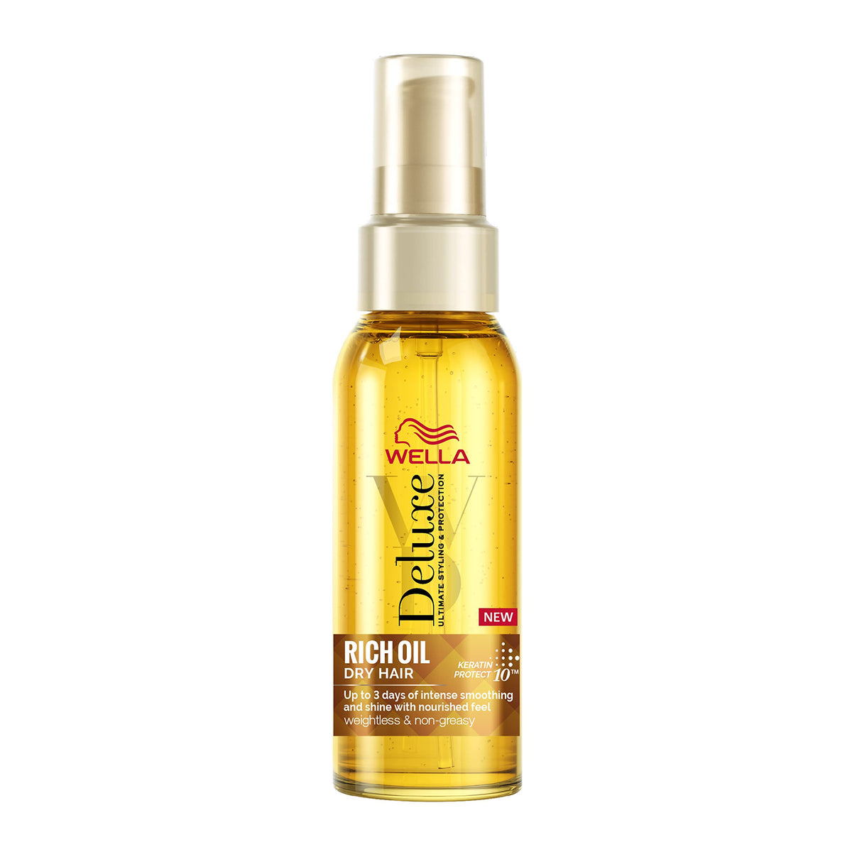 Wella Deluxe Rich Oil – Boosts 10 Signs of Healthy Hair, Protects Colored Hair – 100ml