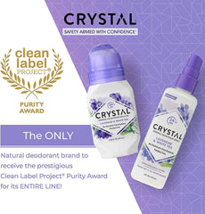 Crystal Essence Crystal Mineral Deodorant Roll On Lavender & White Tea 2.25 Oz