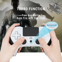 NALACAL Wireless Pro Controller Compatible with PS4 /PS4 Pro/PS4 Slim Console, Gaming Remote with Built-in 800mAh Rechargeable Battery, Precise Joystick, Audio, Turbo, Advanced Buttons Programming