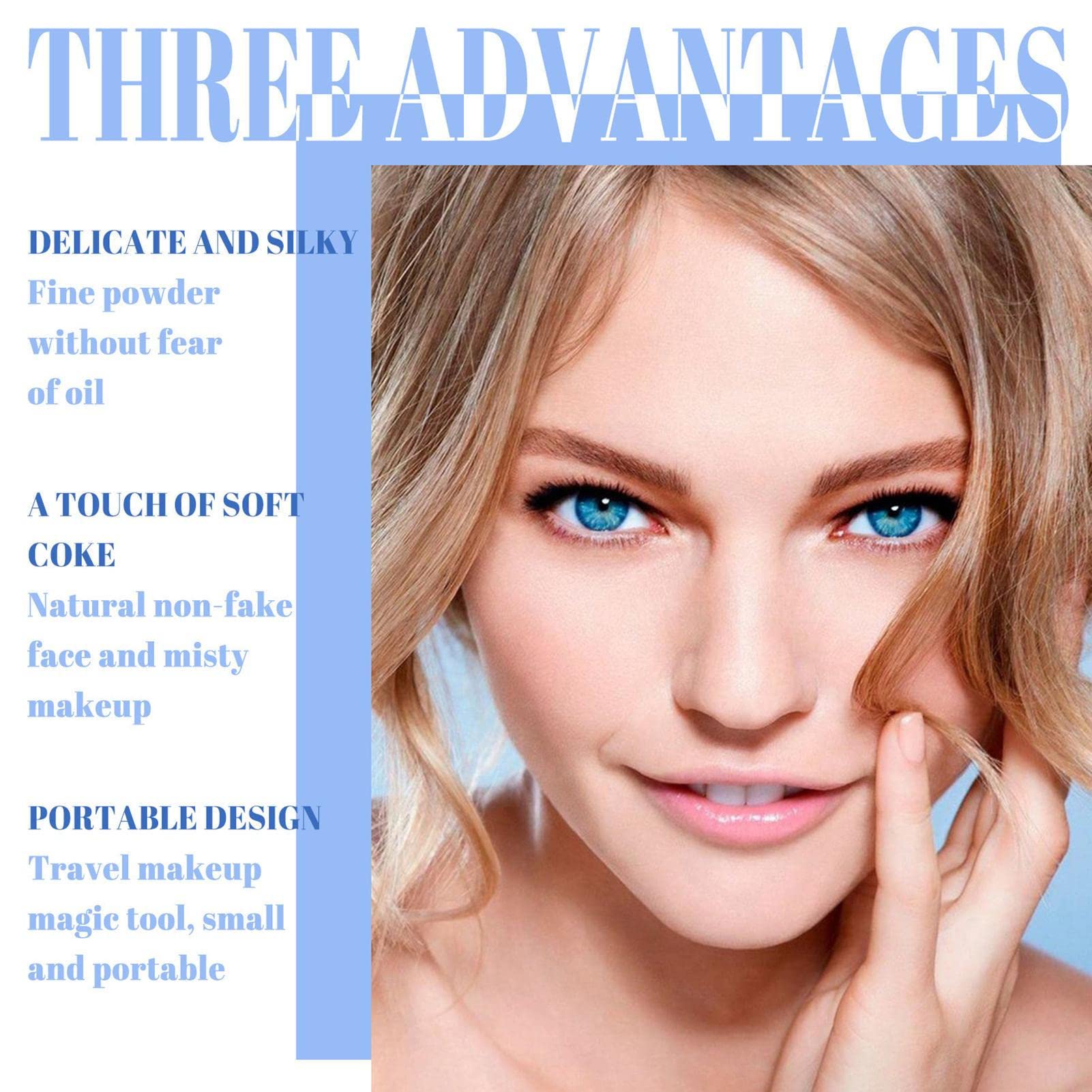 Setting Powder,Pressed Setting Powder Foundation - Make Up Face Corrector Concealer For Dark Blemishes Under Eye Circles Cover