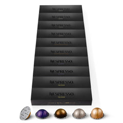 Nespresso Vertuo - Bundle Top Selection 100 Coffee Capsules - 20x Voltesso, 20x Altissio, 20x Chiaro, 20x Arondio, 20x Melozio
