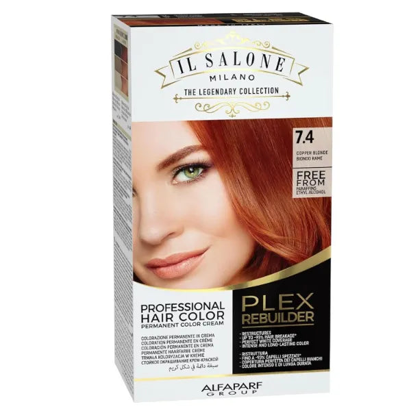 Il Salone Milano Plex Bond Rebuilder Permanent Hair Color Kit - 7.4