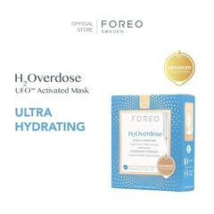 FOREO H2Overdose Advanced Collection 2.0 UFO Activated Facial Mask Hydrating Facial Beauty & Personal Care Hyaluronic Acid & Vitamin E For All Skin Types Dry skin & Flaky Skin
