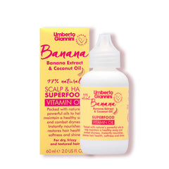 Umberto Giannini Banana Butter Nourishing Superfood Scalp & Hair Oil, Vegan & Cruelty Free Moisturising Styling Oil Formula for Dry, Textured or Frizzy Hair - 60 ml