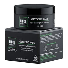 Tiege Hanley Glycolic Acid Pads for Men, Exfoliating Face Cleansing Pads for Forehead, Nose & Cheeks, Facial Wipes with Glycolic, Salicylic & Lactic Acid, Men’s Skin Care, 30 Count