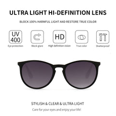 SUNGAIT Vintage Round Sunglasses for Women Men Classic Retro Designer Style