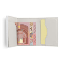 OGON Automatic Leather wallet Cascade Slim - Compact aluminum RFID blocking card holder - Up to 8 cards and banknotes - Blaster