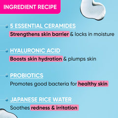 Dot & Key Ceramides & Hyaluronic Hydrating Face Cream With Probiotic I Barrier Repair For Dry Skin, 100g