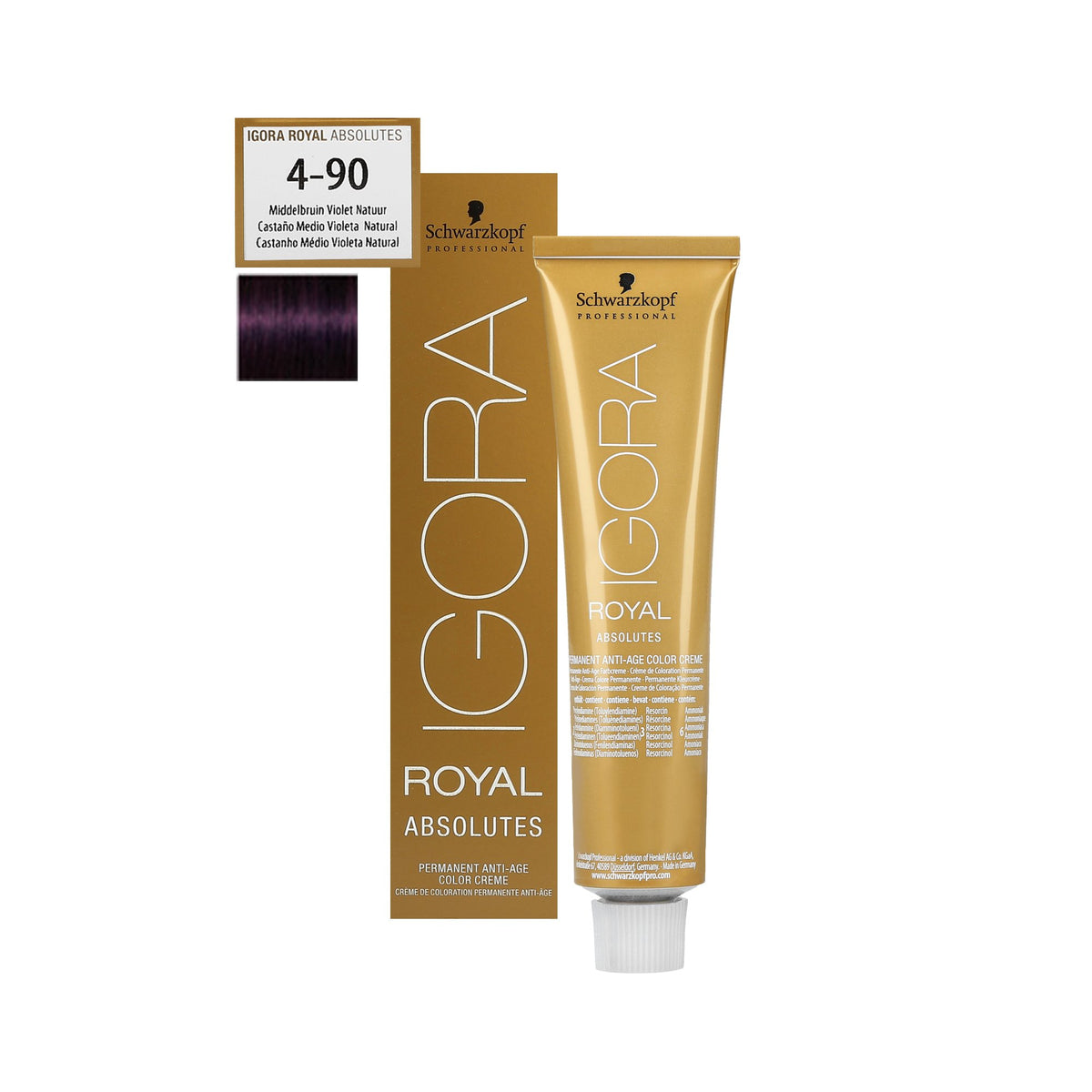 Schwarzkopf Igora Royal Absolutes Hair Color 4-90 - 60ml