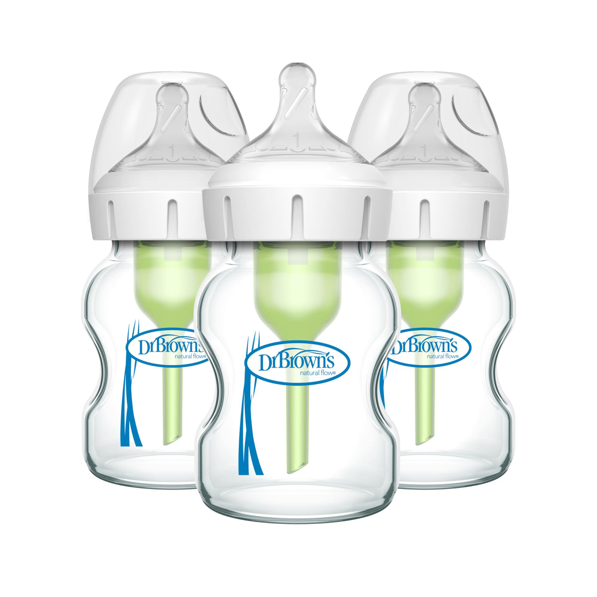 Dr. Brown's Options+ Wide-Neck Glass Baby Bottles, 5 Ounce, 1 Count