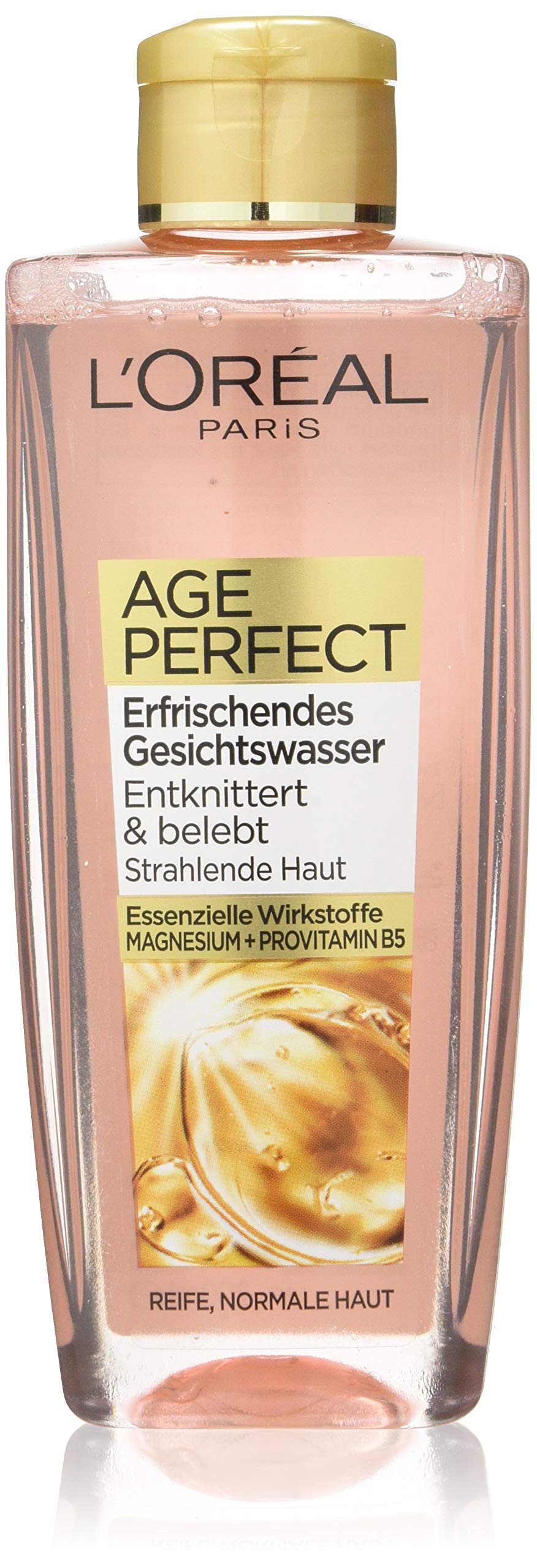 L'Oréal Paris Facial Cleansing, Refreshing Toner for Cleansing and Care, Mature Skin, Age Perfect, 1 x 200 ml