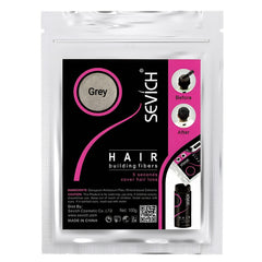 100g Refillable Grey Hair Fibers - Instantly Conceals Hair Loss - 100% Natural Cotton Microfiber Powder