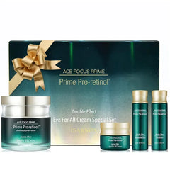 ISA KNOX AGE FOCUS Prime Double Effect Eye For All Cream Set (3.4fl oz) - Korean Skincare Set, Lightweight Rich Eye Cream, Toner, Emulsion