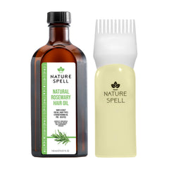 Nature Spell Rosemary Oil for Hair with Hair Oil Applicator, Bottle Comb, 150ml Rosemary Oil for Hair Growth, Treat Dry, Damaged Hair to Fight Hair Loss with