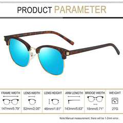 Joopin Polarized Semi Rimless Sunglasses Men Women, Classic Half Frame Sun Glasses UV Protection