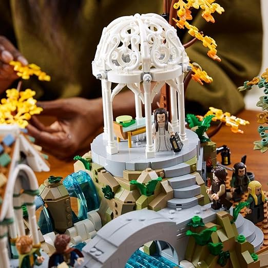 LEGO 10316 Icons The Lord of the Rings: Rivendell, Construct and Display Middle-earth Valley, Large Immersive Set for Adults with 15 Minifigure Characters Incl. Frodo, Sam and Bilbo Baggins