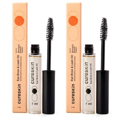 Cure Skin Eyebrow & Eyelash Oil | Nourishes & Strengthens | Eyelash Growth Serum | Eyelash Serum for Eyelash Growth, 7 ml (Pack of 2)