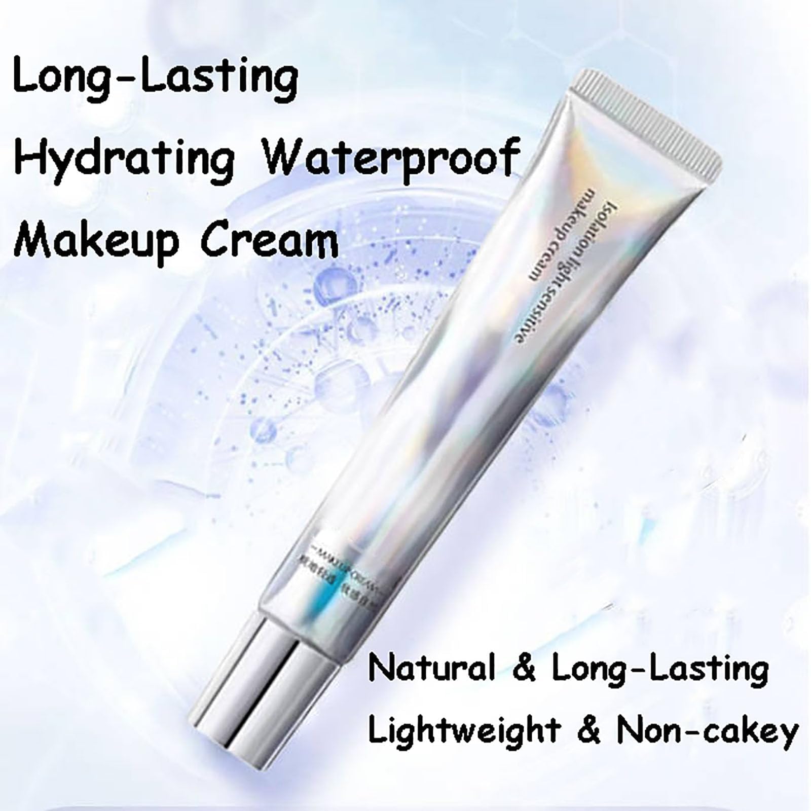 Long-Lasting Hydrating Waterproof Makeup Cream, Isolation Light Makeup Cream, Isolation Light Sensitive Makeup Cream, Makeup Primer Concealer CC Cream, Sweatproof BB Cream For Women Conceal, Prime