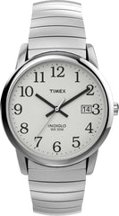 Timex Easy Reader Date Expansion Band Watch - Stainless Steel/Silver-Tone/White/D/35mm
