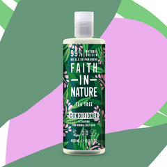 Faith in Nature | 400 ml | Cleansing Conditioner | Tea Tree | 99% Natural Origin | For Normal/Oily Hair | No SLS or Parabens | Vegan & Cruelty-Free