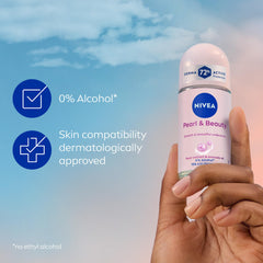 NIVEA Antiperspirant Roll-on for Women, Pearl & Beauty Pearl Extracts, 2x50ml