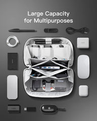TERRIFI Electronics Organizer Travel Case - Waterproof Tech Pouch, Large Travel-Friendly Bag for Electronic Accessories, Cable, Cord, Charger, Phone - Ideal Tech Organizer for On-the-Go