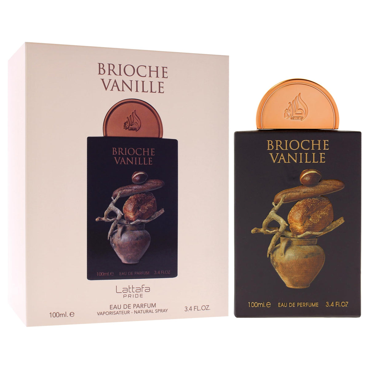 Lattafa Pride Brioche Vanille for Unisex Eau de Parfum Spray, 3.4 Ounce / 100 Ml