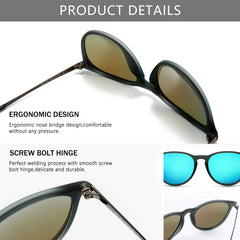 SUNGAIT Vintage Round Sunglasses for Women Men Classic Retro Designer Style