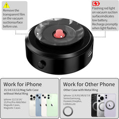 Gokcan B Suction Magnetic Phone Holder for Car - Vacuum Suction Phone Mount for Car. Magnetic Suction Car Phone Holder. Phone Car Mount for iPhone. Cup Phone Holder. Magnetic Car Mobile Phone Holder