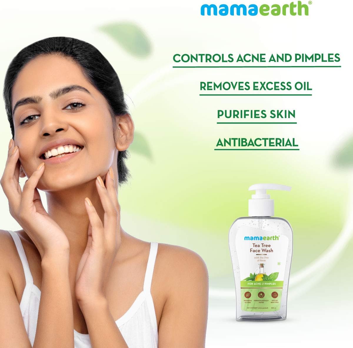 Mamaearth Tea Tree Face Wash with Neem for Acne & Pimples - 250ml