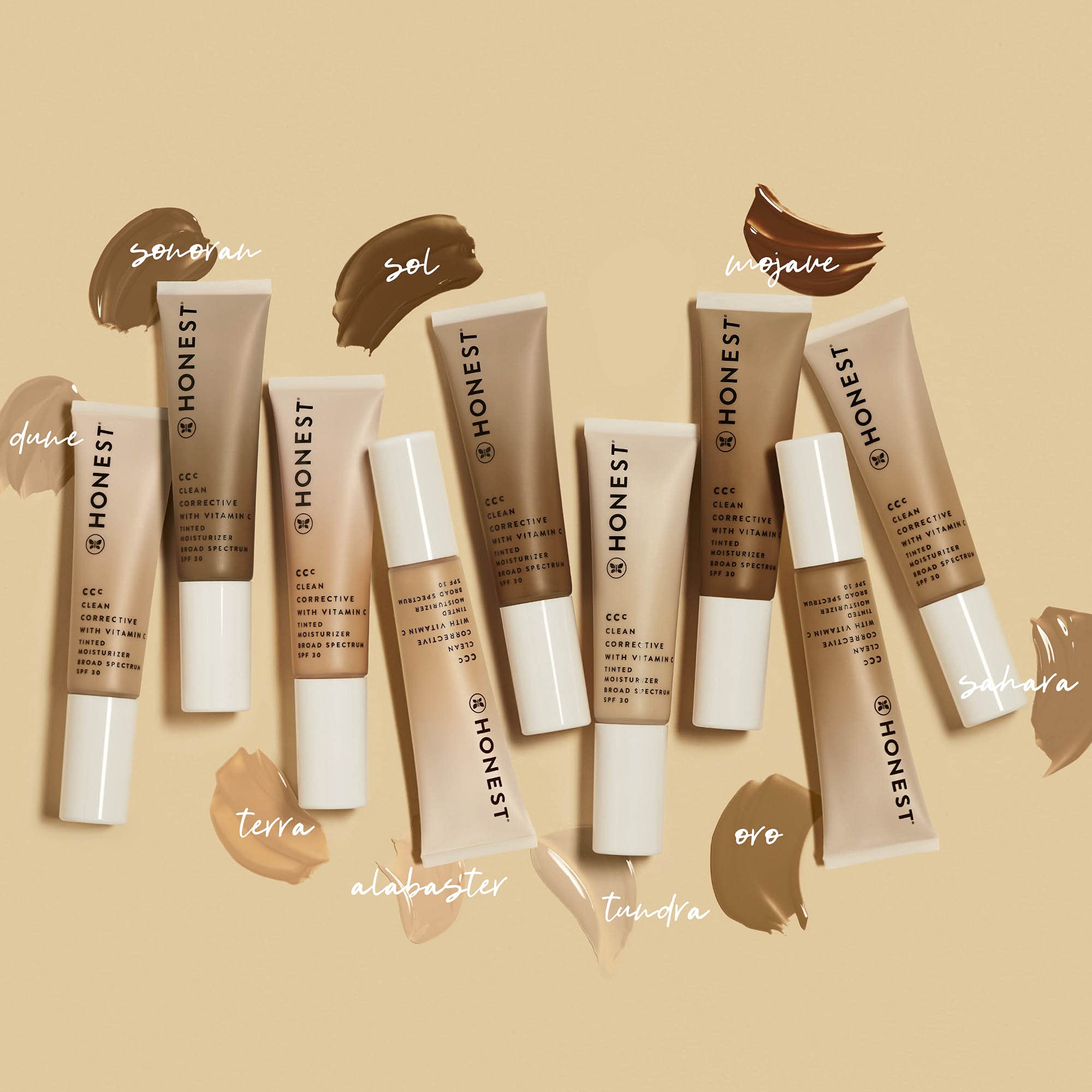 Honest Beauty CCC Clean Corrective with Vitamin C Tinted Moisturizer | Mineral SPF 30 | Vegan + Cruelty Free | Tundra Light, 1 fl oz