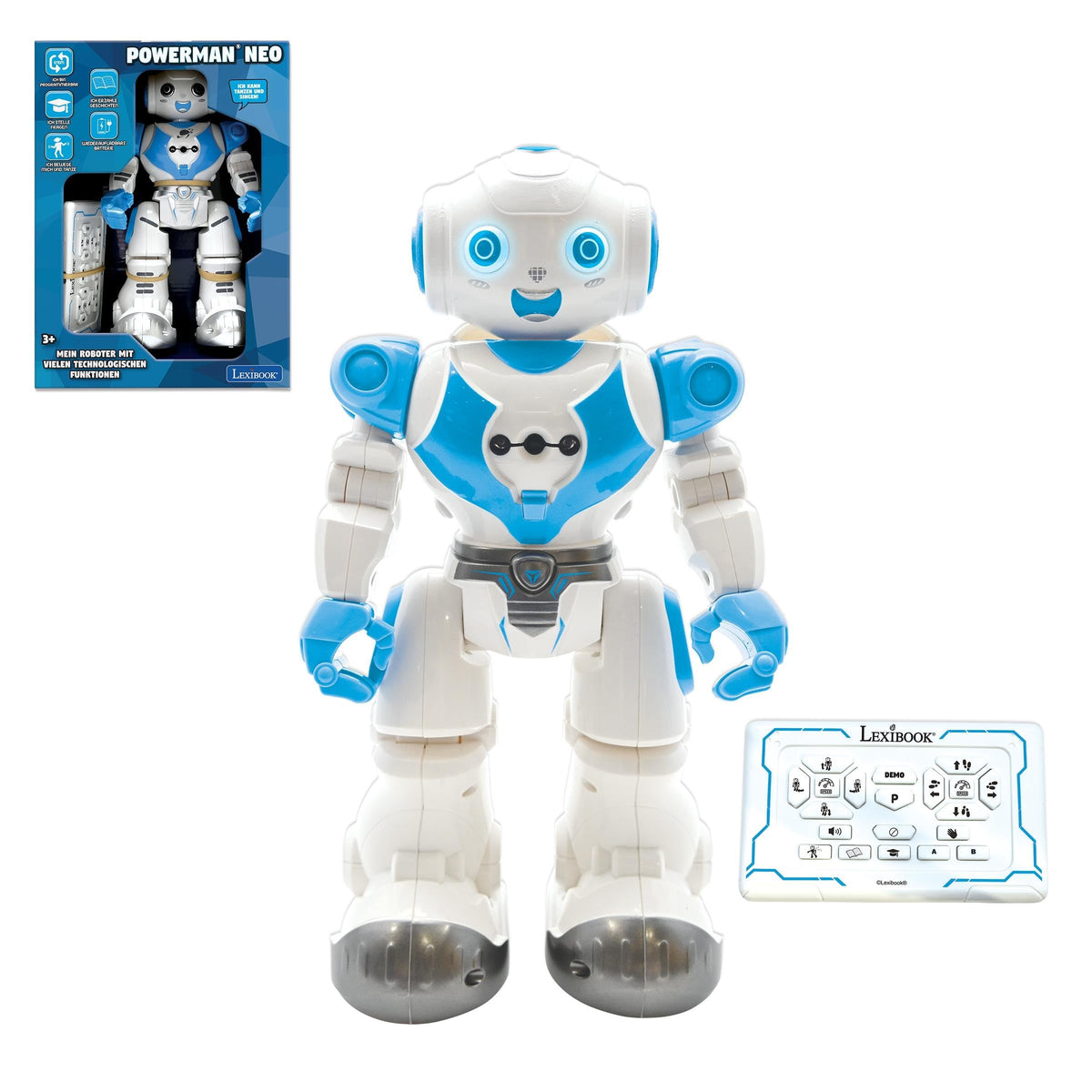 Lexibook, Powerman Neo, My robot full of technology, Remote control and gesture control, Educational activities in English, Programmable, Music and dance, Sound and light effects