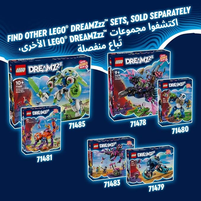 LEGO DREAMZzz 2in1 Cooper’s Robot Dinosaur C-Rex Set, T. rex Dino Action Figure Rebuilds into a Cool Pterodactyl Toy for 9 Plus Year Old Boys and Girls, Creative Birthday Gift for Kids 71484