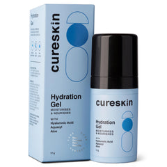 Cure Skin Hydrating Gel with Hyaluronic Acid, Aquaxyl & Aloe Vera | Hydrates & Nourishes, 17g (Pack of 1)