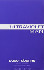 Ultraviolet By Paco Rabanne For Men. Eau De Toilette Spray 3.4 Ounces